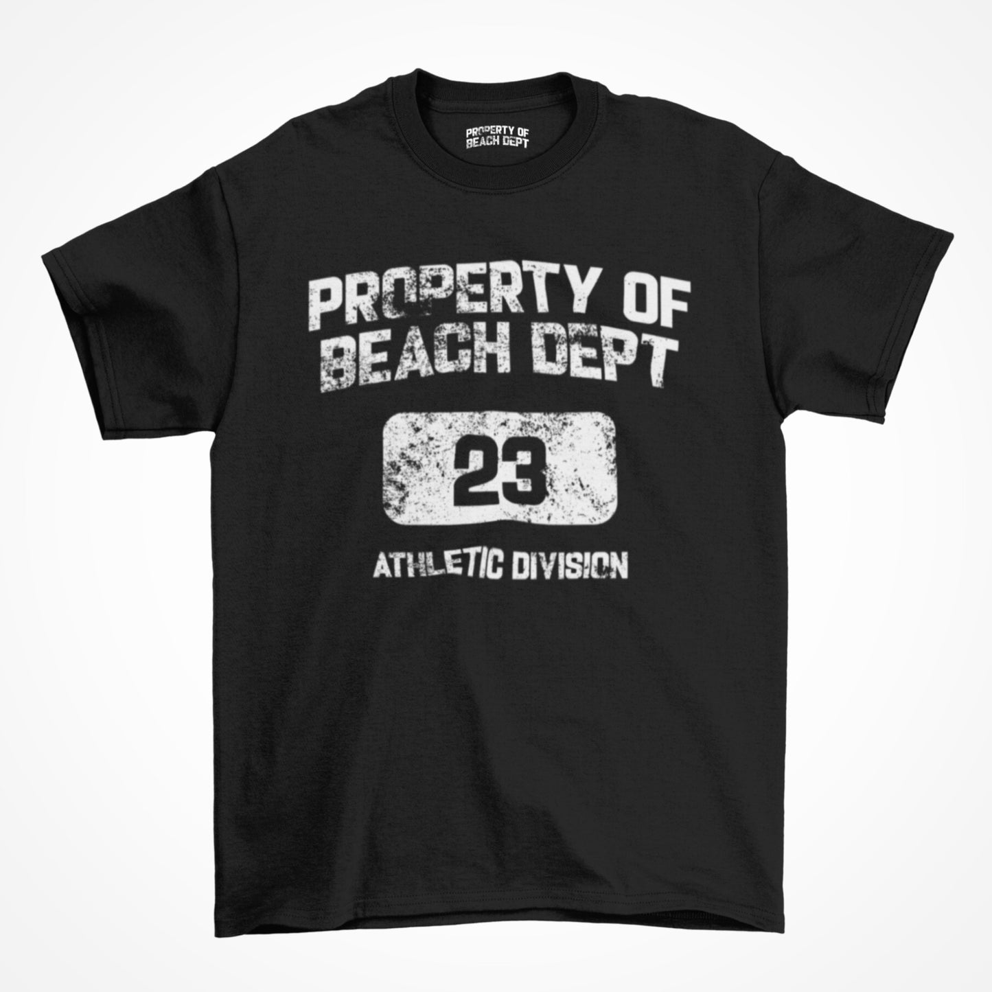 PROPERTY OF BEACH DEPARTMENT®️ TEE SHIRT -“BLACK”